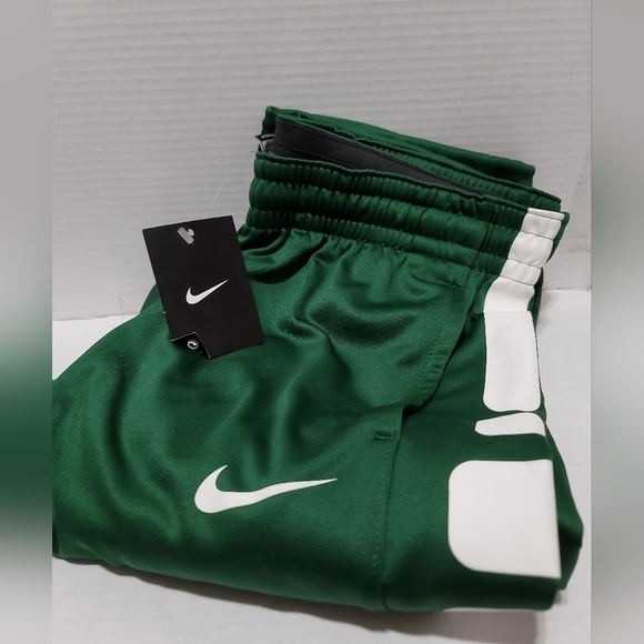 NWT Nike Therma-fit Womens Elite Stripe Basketball Pants Green White Large - Picture 2 of 4